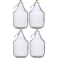 4 STÜCK 5L Gärballon mit SCHRAUBVERSCHLUSS Flasche Glasballon Weinballon kostenlose Lieferung