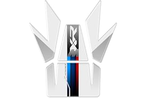 AZgraphishop Adhesivo para tanque 3D de resina compatible con BMW M 1000 XR 2024 FM-1097 (Blanco Claro)