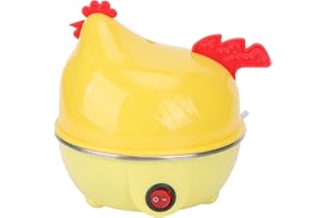 Ausla Cuiseur à Œufs Électrique, Machine à Petit-déjeuner en Forme de Poulet, 350W, Capacité 7 Œufs, Multifonctionnel, pour Usage Familial