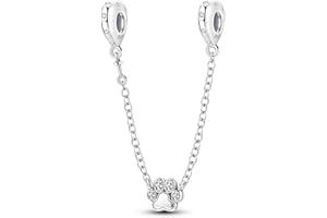 Parmuz 925 Sterling silver catena di sicurezza per braccialetto amore farfalla malocchio stopper distanziatore Charms clip ciondoli perline regalo gioielli per le donne