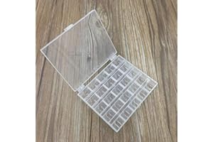 JYGJ Universal Sewing Bobbin Spool Case Clear 25-Grid Storage Box Container Organiser UK Stock Fast Delivery