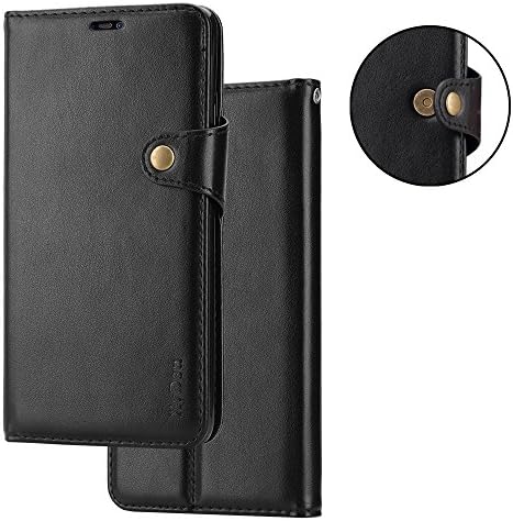 Huawei Honor 7C / Y7 Pro 2018 / Y7 2018 / Y7 Prime 2018 Case, XvDsu Flip Folio Leather Wallet Case with ID Credit Cards Case and Kicksatand Feature Protective Cover for Huawei Honor 7C / Y7 Pro 2018 / Y7 2018 / Y7 Prime 2018 Black