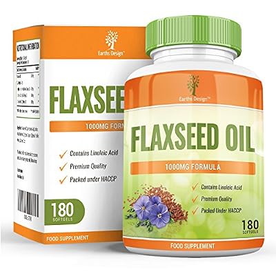 Flachsöl Leinöl - 1000mg Flachssamenöl - Beste Quelle für Omega-3 Fettsäure - Erhalten Sie DOPPELT so viele Kapseln…