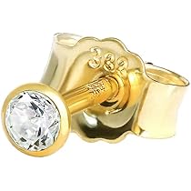 NKlaus Paar Ohrstecker Herz Ohrstecker 333 Gelb Gold 8 Karat Damen Ohrrn