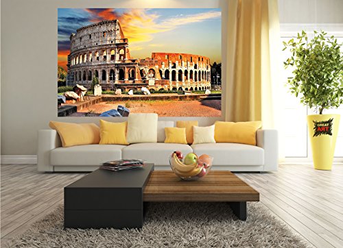 Fototapete Kolosseum in Rom Wand-dekoration – Wandbild Italien Poster-Motiv by GREAT ART (210 x 140 cm) - 2