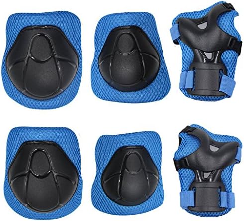 Erinfam Baby Take Protective Equipment Kits Skateboards Skateboard Knee Combination Sets Children's Outdoor Sports Riding Protectors Elbow Leggings Hand Protectors Safety Kits Red, blue