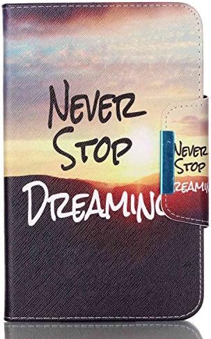 Lightweight Slim Universal Protection Tablet Case, Mutifuctional Wallet Tablet Cover Shell Skin for Samsung Galaxy Tab 3 Lite (7.0 inch)(Never Stop)