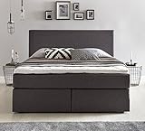 Möbelfreude® Boxspringbett Benno | 160x200 cm Anthrazit H2...
