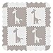 Produktbild 4 große ineinandergreifende SCHAUMSTOFF grau Baby Play Matte mit Giraffe Fliesen – Play Mats mit Kanten. Jeder Stein 60 x 60 cms. 1,2 M2.