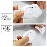 CalMyotis® Baby Sicherheit Sperren Sicherheitsschlösser Kindersicherheit Verriegelungen, Tür Schrank Kühlschrank Schublade Sperrt (10 Stück) - 4