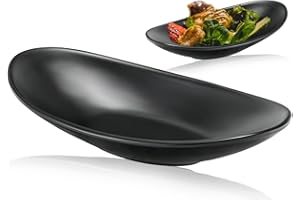 ‎LHBWHIZ Lhbwhiz Czarna miska na klucze, owalna taca na biżuterię, na klucze, zegarki, bransoletki, monety, łazienki, kosmetyki, talerz, misa na owoce, talerz obiadowy, miska dekoracyjna (21,1 x 11 x 4,3 cm)