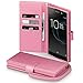 Produktbild Xperia XA1 Ultra Tasche, Terrapin Handy Leder Brieftasche Case Hülle mit Standfunktion Kartenfächer für Sony Xperia XA1 Ultra Cover - Pink