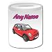 Produktbild Personalisiertes Geschenk – Rot Mini Cooper Union Jack Dach Aufkleber Spardose (Design Thema, weiß) – Für jede Nachricht/Name auf Ihrem Einzigartig – BMW Hatch Cabrio Clubman Countryman Coupe Roadster Paceman Fahrzeug Auto Automarke Cute Treiber