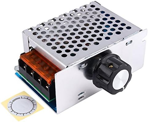 AC 4000W 220V High Power SCR Adjustable Variable Speed Controller Motor Electronic Voltage Dimming Tempering Power Regulator Module Switch with Protective Case