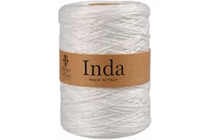 Cordelette 2 mm pour sacs au crochet (Créme 2), Ficelle polypropylene 100%, Fil crochet et à tricoter, Made in Italy, BORGO DE' PAZZI FIRENZE