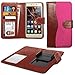 Price comparison product image N4U Online® Pink Clip On Dual Fibre Book Wallet Case Cover For Microsoft Lumia 950 XL