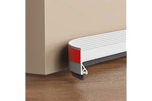 FFPMYF Paraspifferi nastro sigillante per porte, guarnizione del pavimento con spazzola, guarnizione autoadesiva per porta, spazzola per porte, guarnizione a spazzola (bianco)