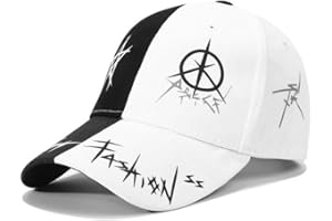 XibeiTrade Unisex Graffiti Baseball Cap Hiphop Schwarz Weiß Hut Mode für Männer Frauen