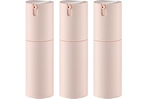 Livfa Lulupack 30ml Airless Pumpspender，Creme Behälter Spender，NachfüLlbare Spenderflasche，Handcreme Pumpflasche，Plastikflasche Reise Kosmetik (Rosa,3PCS)