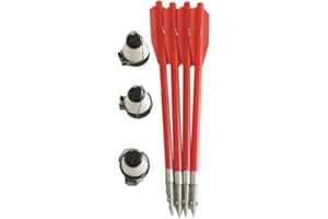 jiexi hwyp 1 pack of 4 Fishing Bolts For 50 to 130 Pounds Crossbow with 3 Fishing Line Red Color