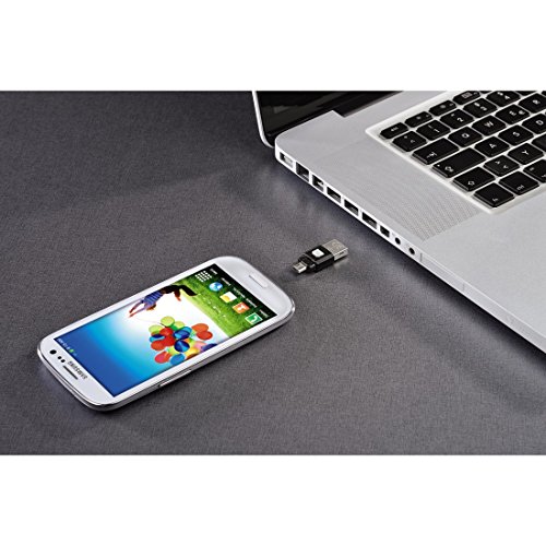 Hama Kartenleser für Smartphone/Tablet (mit Schutzkappe, passend für microSD/HC/XC, USB 2.0) schwarz - 6