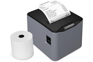 YIWENG Stampante Termica per Ricevute 80mm Stampa Termica Diretta Desktop Connessione USB+LAN Alta velocità con Taglierina Automatica Cestino Carta di Grandi Dimensioni Supporto ESC/POS per