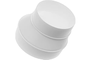 Repa Market Réducteur de conduit de 125 mm à 100 m en plastique - Réducteur de conduit rond en PVC DWV (drain, déchets et évent) - Réduction du couplage