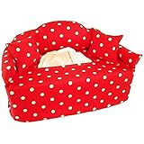 Taschentuchsofa Rot mit weißen Punkten - Handgefertigt