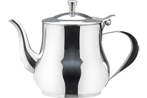 SANQIAHOME Liten tekanna av rostfritt stål (silverfärgad, 360 ml)