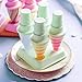 Produktbild AWLLY Eiswürfelschale Eis Lolly Formen Einstellen Mit Plus Silikon Eis Am Stiel Formen Frei Silikon Eiswürfelform Mit Beste Zum Babynahrung, Wasser, Cocktail Und Andere Trinken,Green