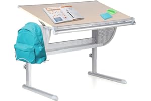 ‎HJH OFFICE hjh OFFICE Kinderschreibtisch neigbar & höhenverstellbar Belia Schreibtisch mit Ablage