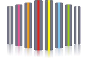 GHEART 16 bandas de lectura para leer de forma independiente, regla de lectura de colores, regla de seguimiento para guiar a los lectores iniciales/estudiantes a leer independientemente, 8 colores