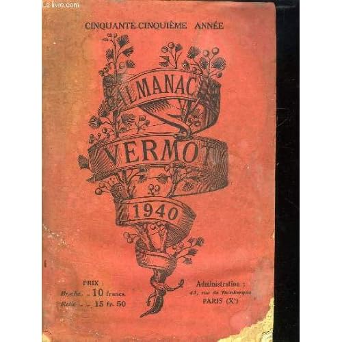 ALMANACH VERMOT 1940. ALMANACH VERMOT 1940.