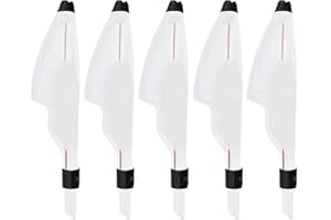 DENASH Cubierta de Punta de Caña de Pescar Telescópica de Plástico, Protector Ligero de Funda de Caña de Pescar con Correa, Alambre de Anillo Guía para Pesca en el Mar, 5 uds.