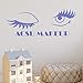 Produktbild Name Make-up Wimpern Applique Art Studio Name Wimpern Wanddekor Fensteraufkleber Schönheitssalon Lady Eyelash Eyebrow Poster 215cm x 84cm