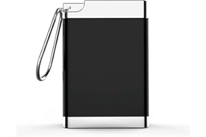 JUSPOTA Zigaretten Taschenascher Taschenaschenbecher Geruchsdicht, Mini Aschenbecher für unterwegs, Reise Ascher mit Deckel & Groß Kapazität Aschenbecher to go Edelstahl Schwarz