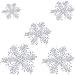 Produktbild SIMUER 45pcs Weihnachten Schneeflocken Kunststoff-Blättern Schneeflocken Weihnachtsbaum Ornaments Party Decor, 11cm, 15cm, 18cm, 23cm, 30cm