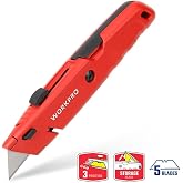 WORKPRO WP213009 Ağır Hizmet Al&uuml;minyum G&ouml;vde Geri &Ccedil;ekilebilir R&ouml;tuş Maket Bı&ccedil;ağı + 5 Adet Yedek Bı&ccedil;ak