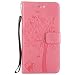 Produktbild Nancen Wallet Case Tasche Hülle für OnePlus 5 Flip Schutzhülle Zubehör Lederhülle mit Silikon Back Cover PU Leder Handytasche im Bookstyle Stand Funktion , Schmetterling Schnalle Magnet , Baum und Katze Muster Flip Funktion Kartenfächer Etui Schale ,Schütze Dein Telefon