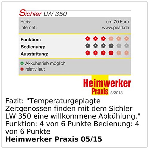 Sichler Haushaltsgeräte Mobiler Akku-Verdunstungs-Luftkühler LW-350 mit LED - 3