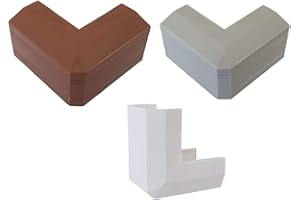 netproshop Verbinder Außenecke für Kabelkanal 8x9mm Innenmaß (Kunststoff, Trapezförmig), Auswahl, Farbe:Weiss