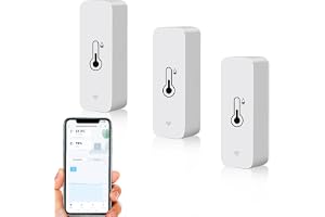WLAN smart-termometer, hygrometer, digital miniinomhustemperatur och fuktsensor, rumstemperatur- och fuktighetssensor, fjärrk