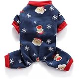 PanDaDa Weihnachten Nettes Haustier-Kleid für Hunde Gemütliche Baumwolle vier Füße Haustier-Kleidung für kleine Hunde XS Hundekleidung, XL Hundekostüm u. Mittlere lustige Hundekleidung Grüne, rote oder blaue, männliche oder weibliche Hundekleidung