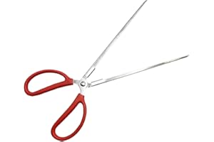 HRASY Pince d'alimentation pour reptiles Pince en acier inoxydable à poignée antidérapante Pince d'alimentation à très long manche pour poissons serpents Dragon barbu Python