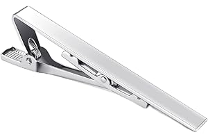 SYCLOPAK Pince A Cravate Homme,Pince Cravate Homme,Pince Cravate,Pince À Cravate,Tie Clip,Antidérapant Cravate Clips,Pinces À Cravatset E De Mariage Minimaliste Régulière,Épingles À Cravate Classiques Argent