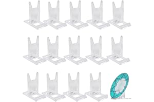 Esforzarse 14 Pezzi Espositori per Piatti in PVC, Espositore Regolabile, Porta Piatti da Esposizione, Supporto per Espositore per Foto Piatti Cornici Libri Cucina Foto e Telefoni Cellulari