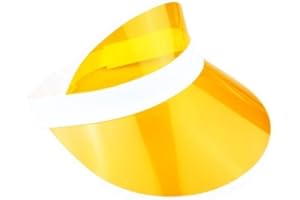 WickedFun® Unisex Retro 80s Neon Sun Visor Hat Headband Cap for Golf Tennis Stag Poker Party