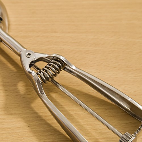 ZNYSTAR Portionierer Eisportionierer Eis-Löffel Eiskelle Schaber Eiszange Eiskratzer 4cm Edelstahl Eisbereiter für Tadellos runde Kugel aus Eis (Eisportionierer) - 6