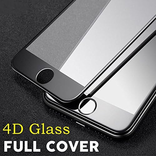 BBLP iPhone 7/7 Plus Screen Protector Tempered Glass, [Edge to Edge] 4D Full Coverage [Bubble-Free] Screen Protector for iPhone 7/iPhone 7 Plus- White/Black (iPhone 7, Black)