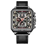 BREAK Herren Luxus Fashion Armbanduhren Multifunktions Lässige Sport Quarzuhr mit Chronograph Wasserdicht Sport Kalender und Leuchtenden Nacht Zeiger Uhren